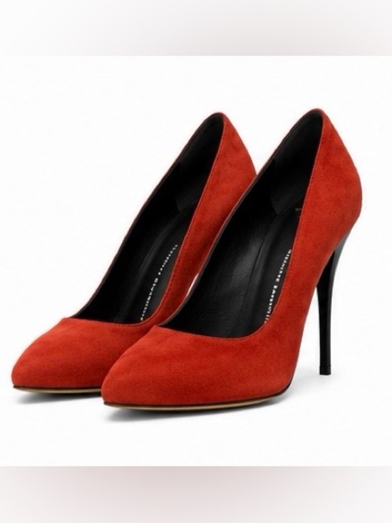 Giuseppe Zanotti Shoes - Vintage Giuseppe Zanotti Design Red Suede Stiletto Pumps